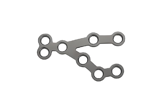 Блокуюча пластина для п’яткової кістки (тип I) (з отворами під гвинти з потайною голівкою) Jinlu